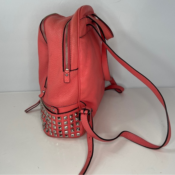 Michael Kors Rhea Backpack Studded Leather Coral Pink Grapefruit 30S5SEZB5L - Picture 5 of 16